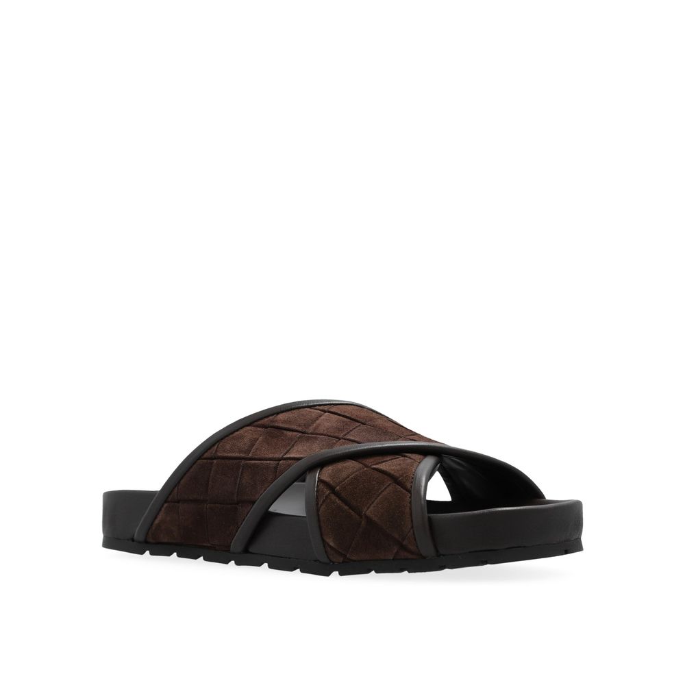 Brown Lamb Leather Sandals