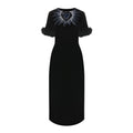Black Viscose Casual Dress