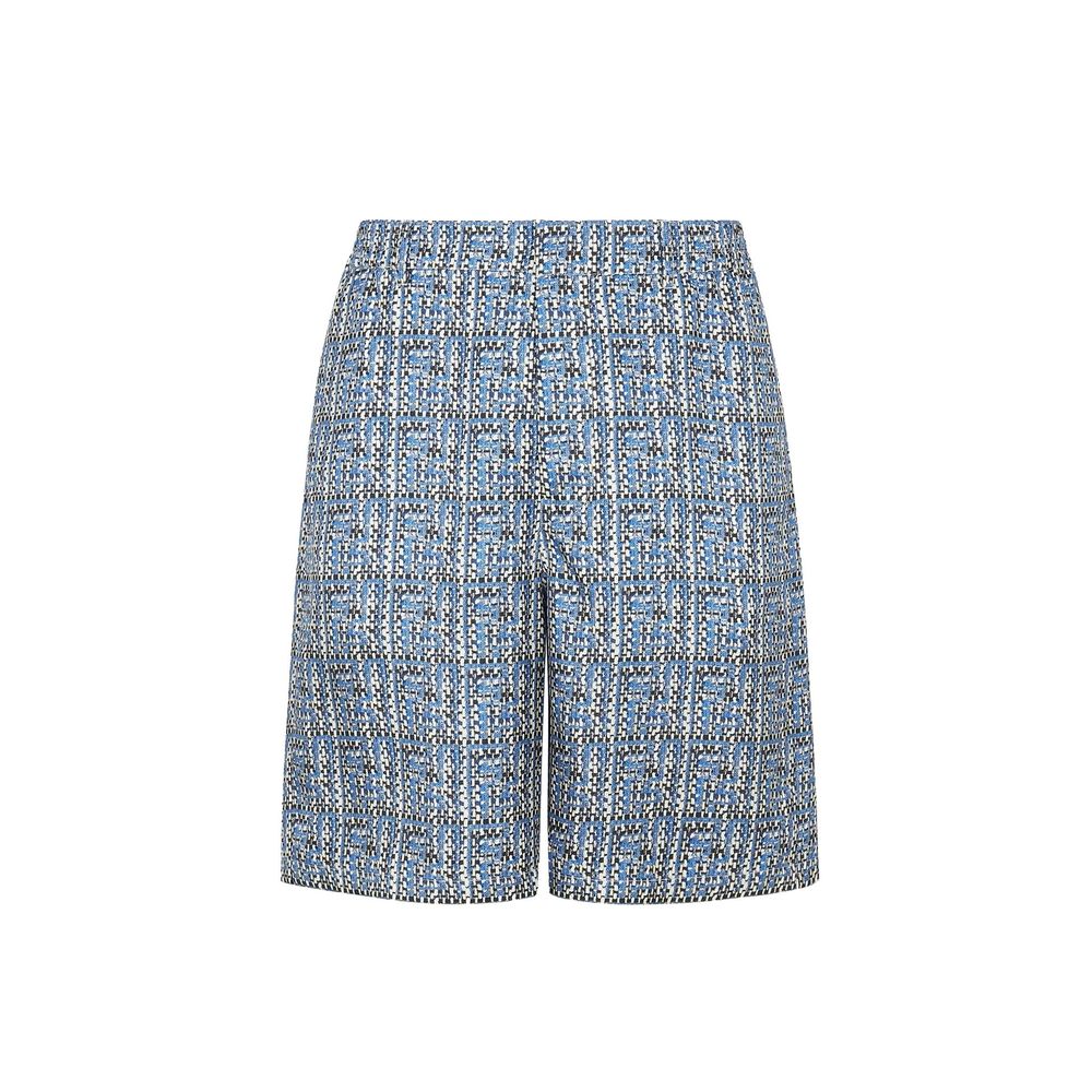 Blue Silk Knee Length