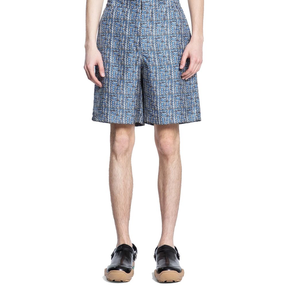 Blue Silk Knee Length