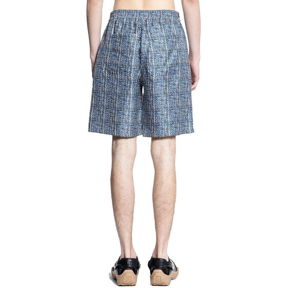 Blue Silk Knee Length
