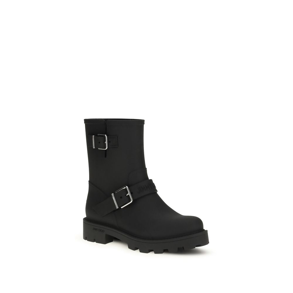 Black Polyurethane Rain Boots