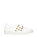 White Leather Low Top Sneakers