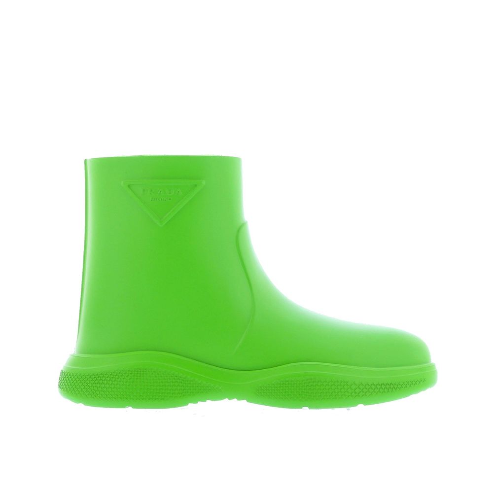 Bicolor Rubber Ankle Boots