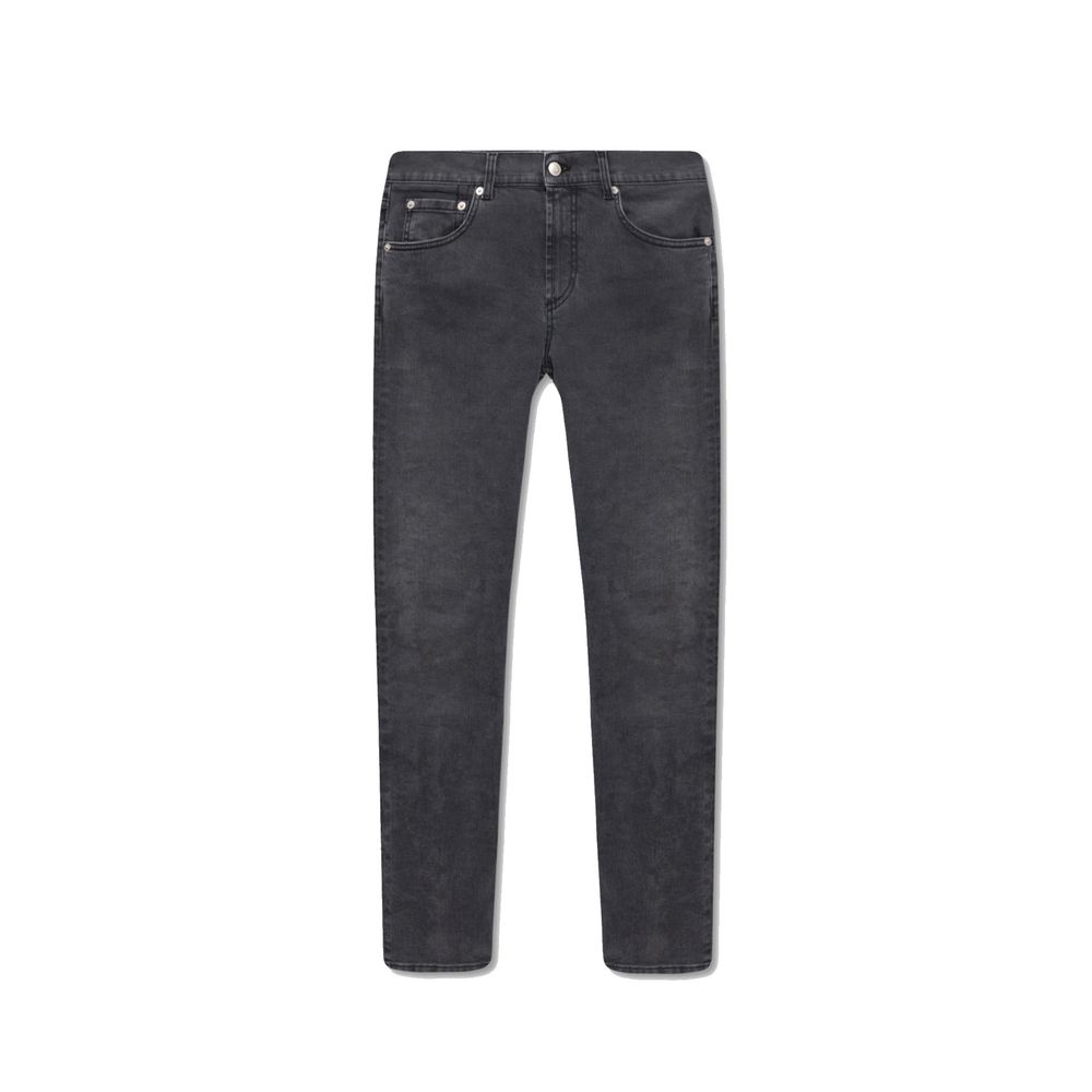 Black Cotton Slim Fit Jeans