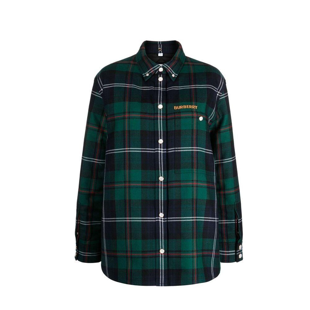 Bicolor Wool Pattern Shirt