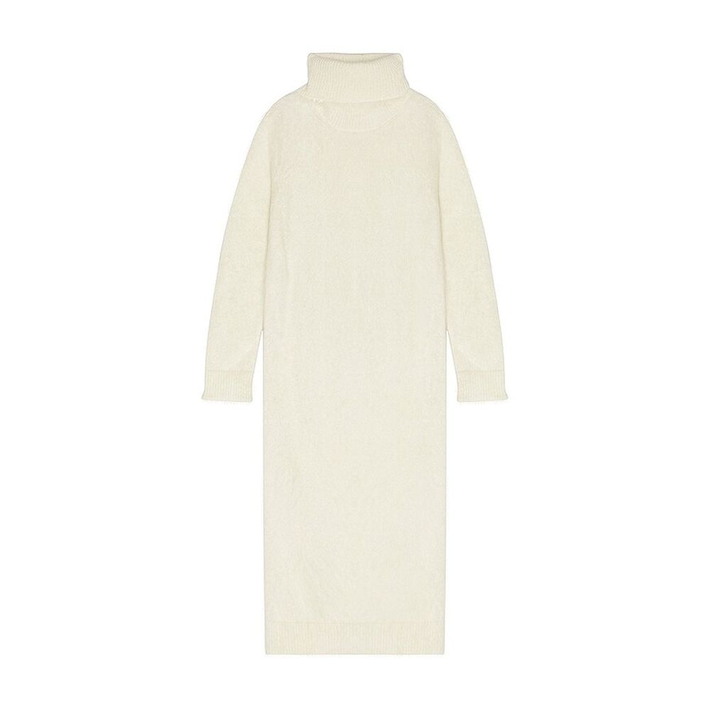 White Mohair Casual Dress