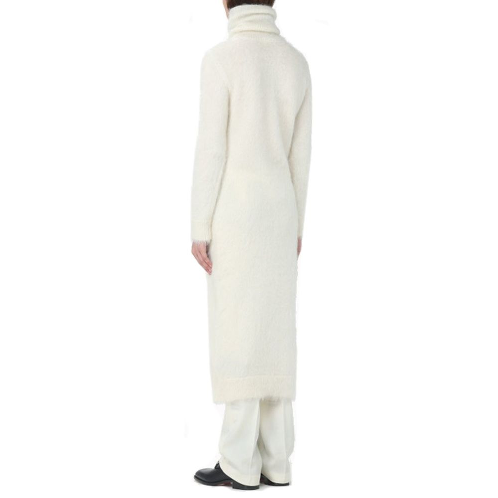 White Mohair Casual Dress