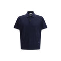 Blue Wool Polo Shirt