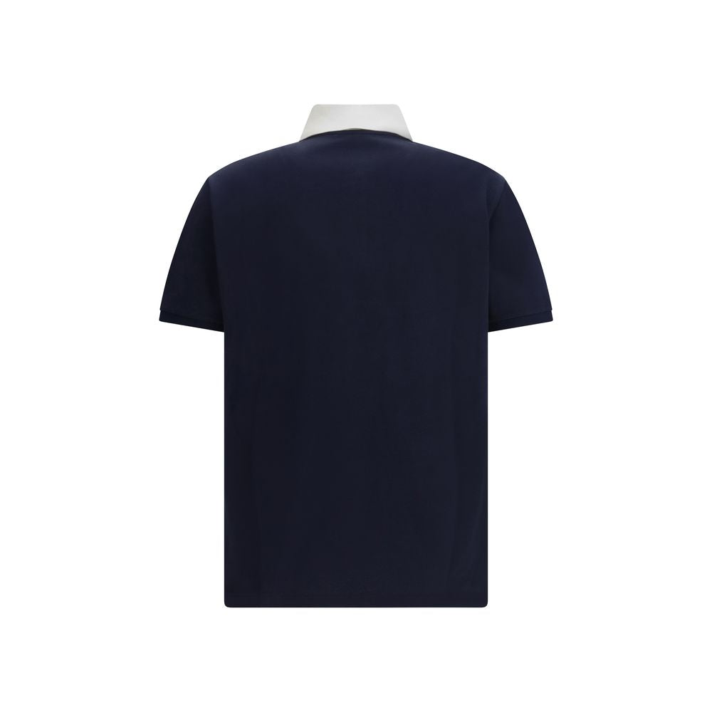 Blue Cotton Polo Shirt