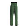 Bicolor Silk Casual Pants