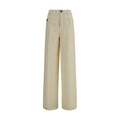 Beige Cotton Dress Pants