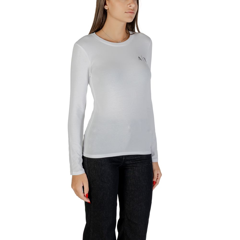 White Cotton Long Sleeve T-Shirt