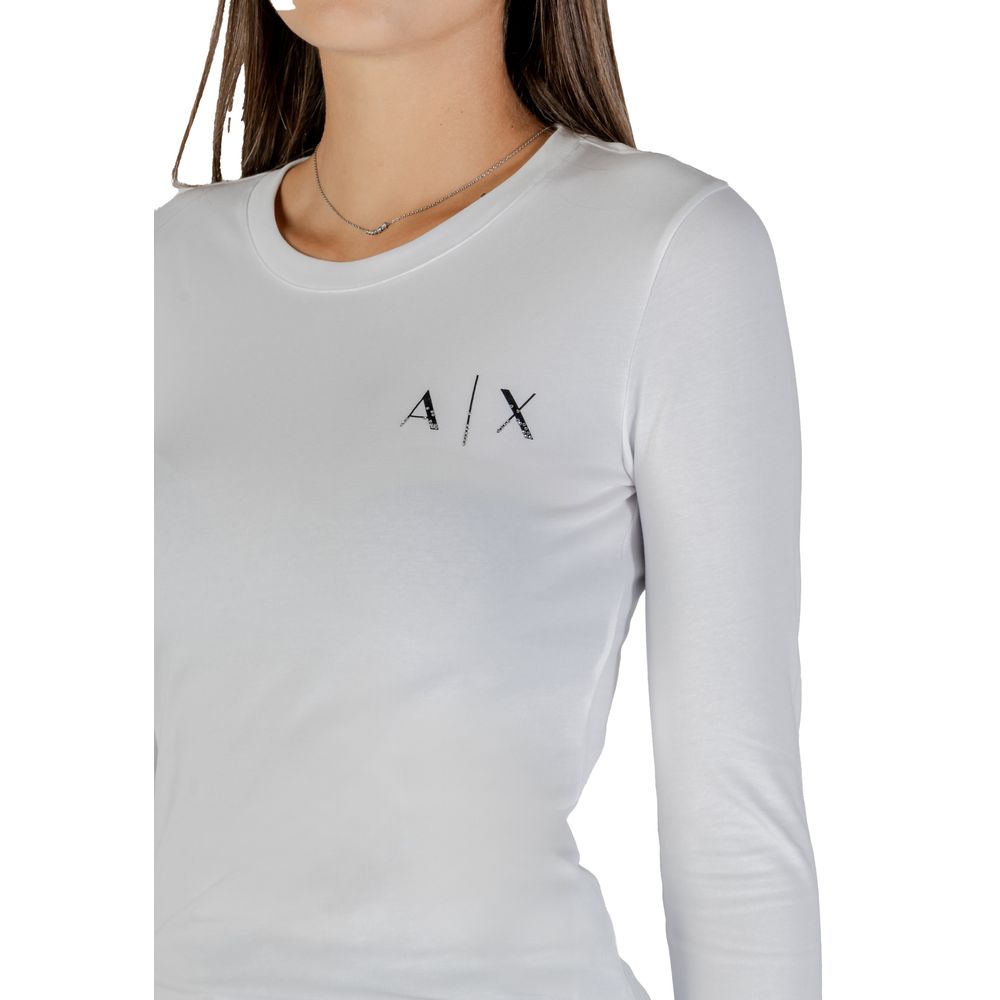 White Cotton Long Sleeve T-Shirt