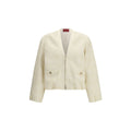 Beige Cotton Full-Length Jacket