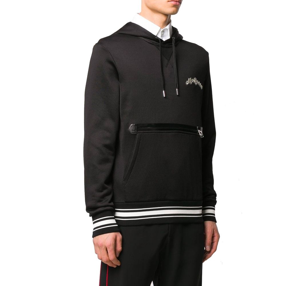 Black Cotton Sweatshirt