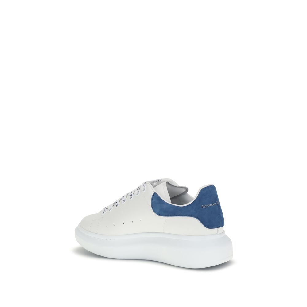White Calf Leather Bos Taurus Platform Sneakers