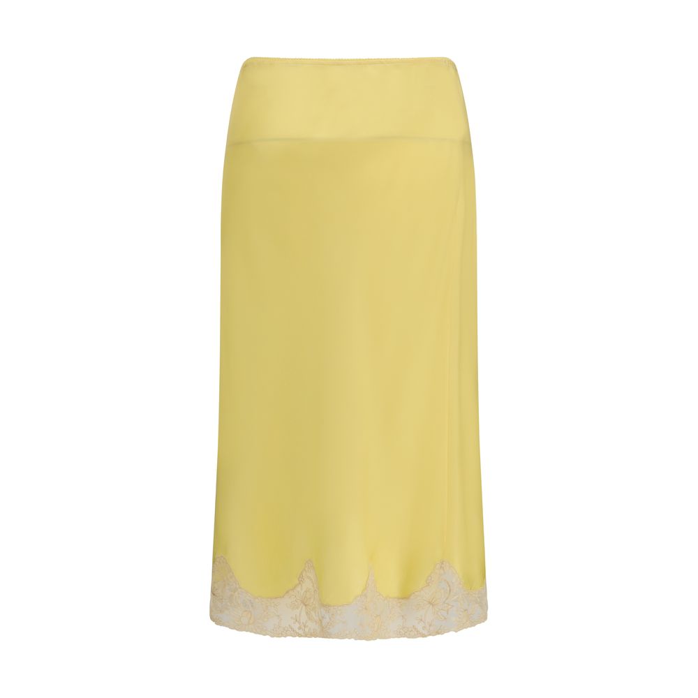 Multicolor Silk Midi Skirt