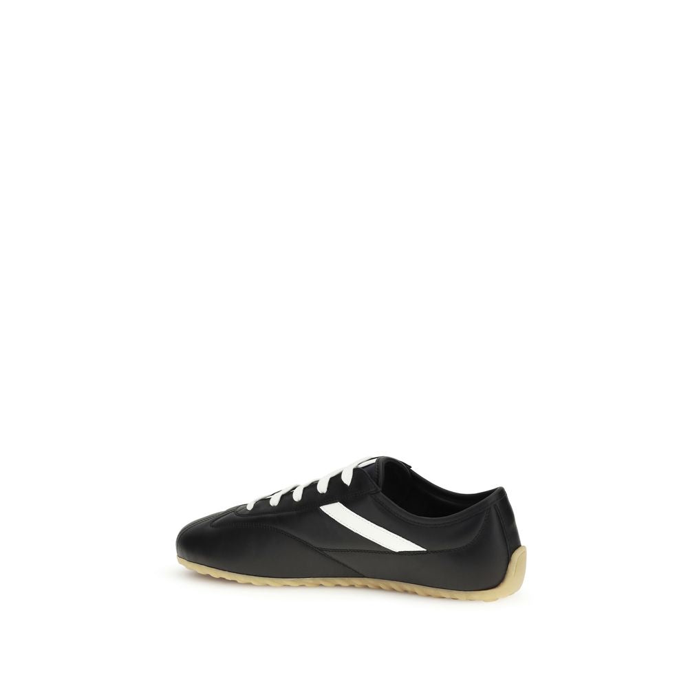 Black Calf Leather Bos Taurus Low Top Sneakers