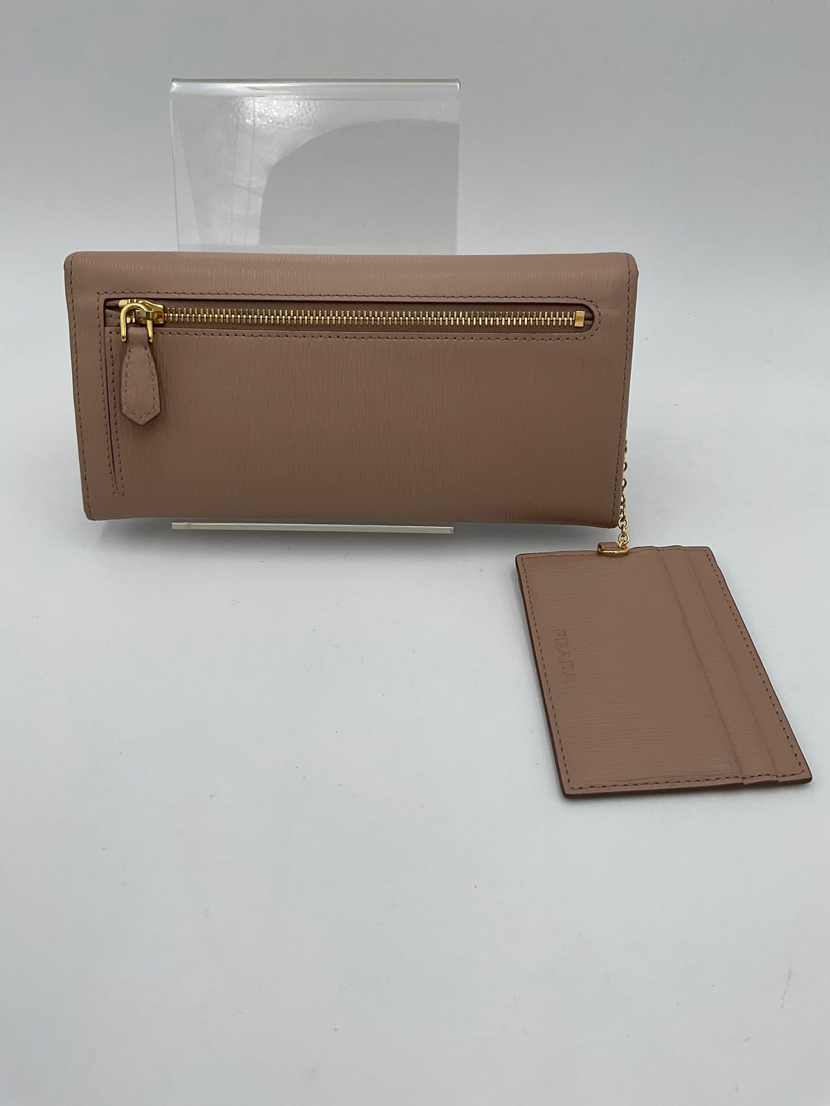 PRADA Powder Saffiano with Card Holder Wallet