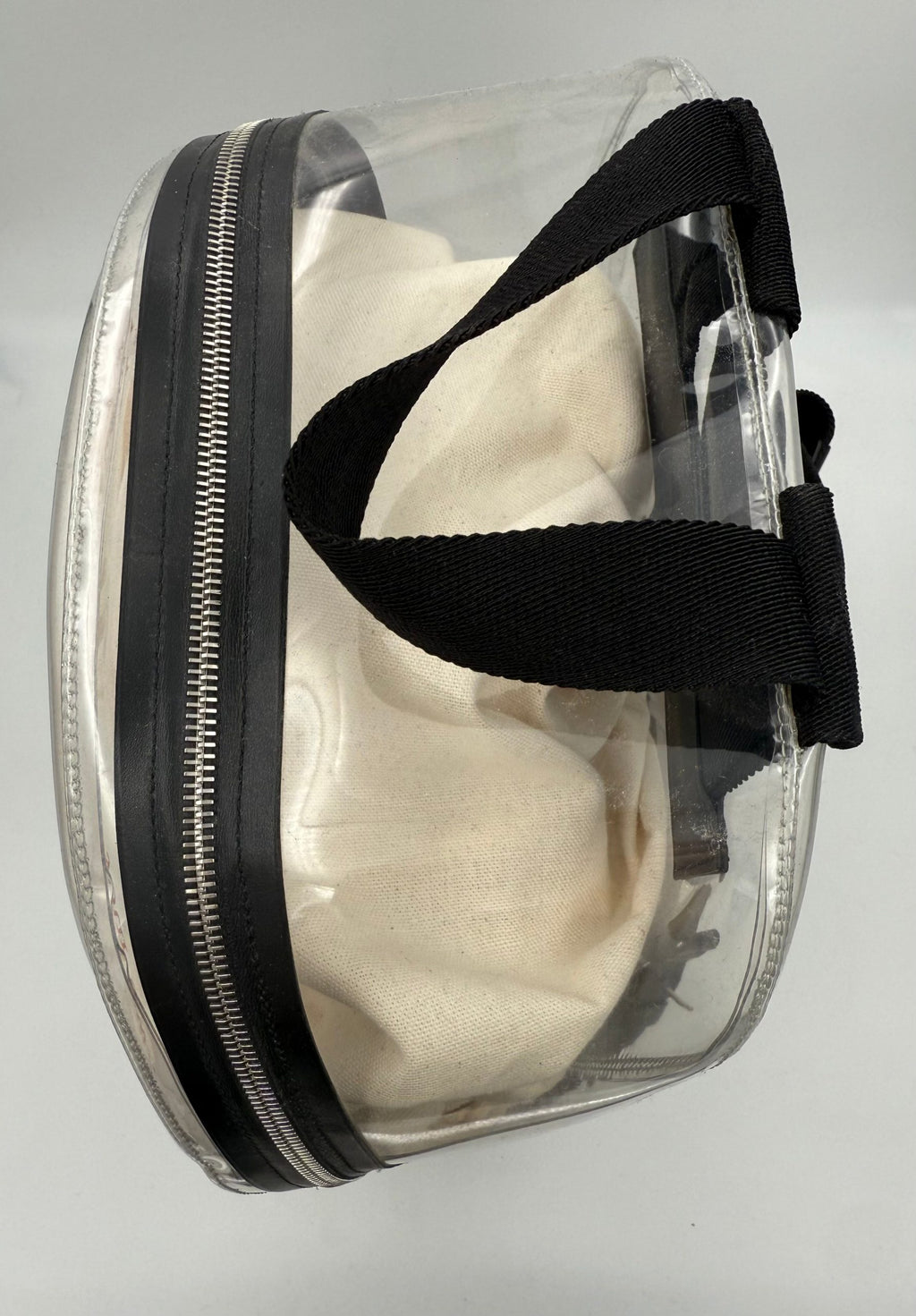 VALENTINO GARAVANI Leather and Transparent Plastic Backpack
