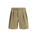 Beige Cotton Bermuda Shorts