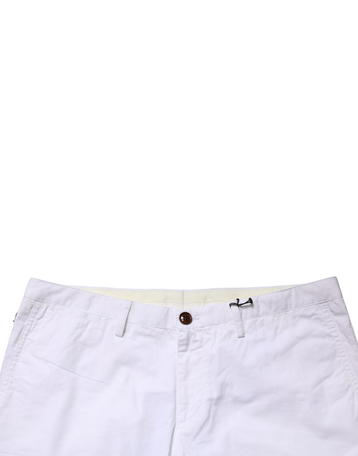 White Mid Waist Skinny Chino Casual Trouser Pants