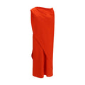 Red Silk Casual Dress