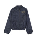 Blue Polyamide Full-Length Jacket