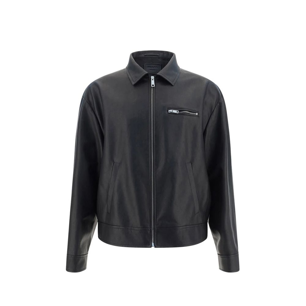 Black Lamb Leather Leather Jacket