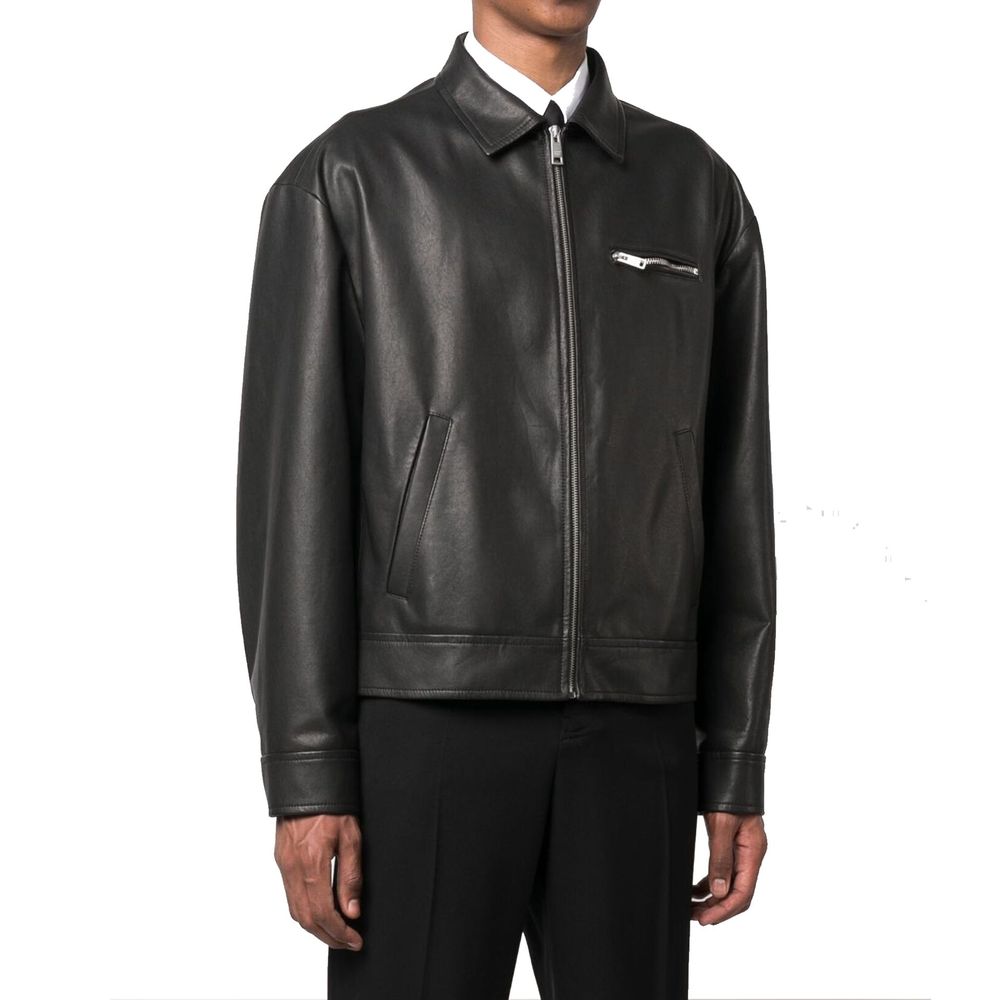 Black Lamb Leather Leather Jacket