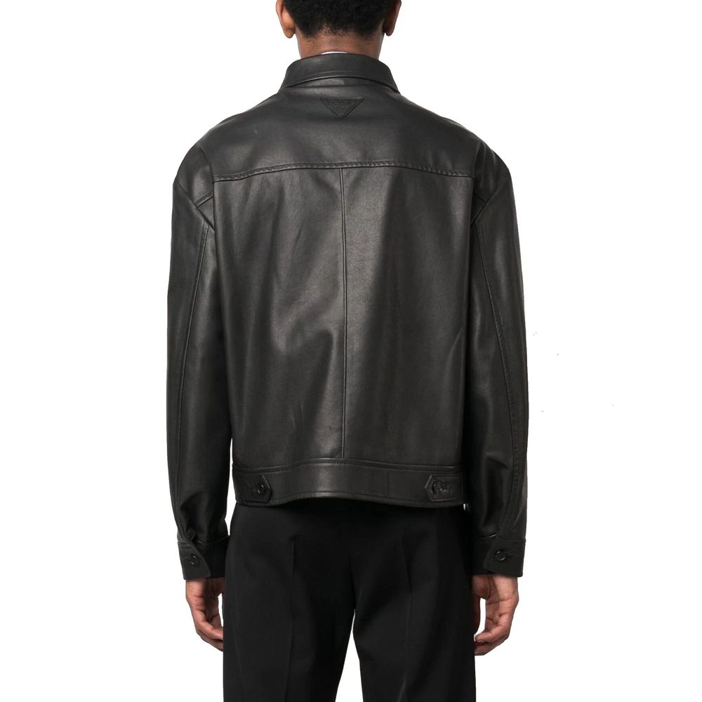 Black Lamb Leather Leather Jacket