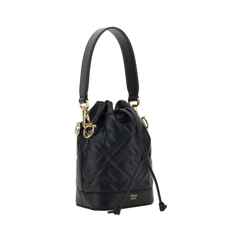 Black Calf Leather Bos Taurus Backet Bag