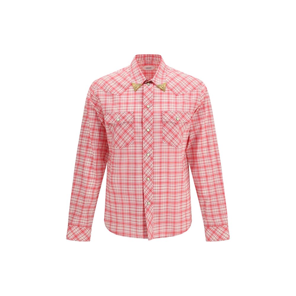 Red Cotton Pattern Shirt