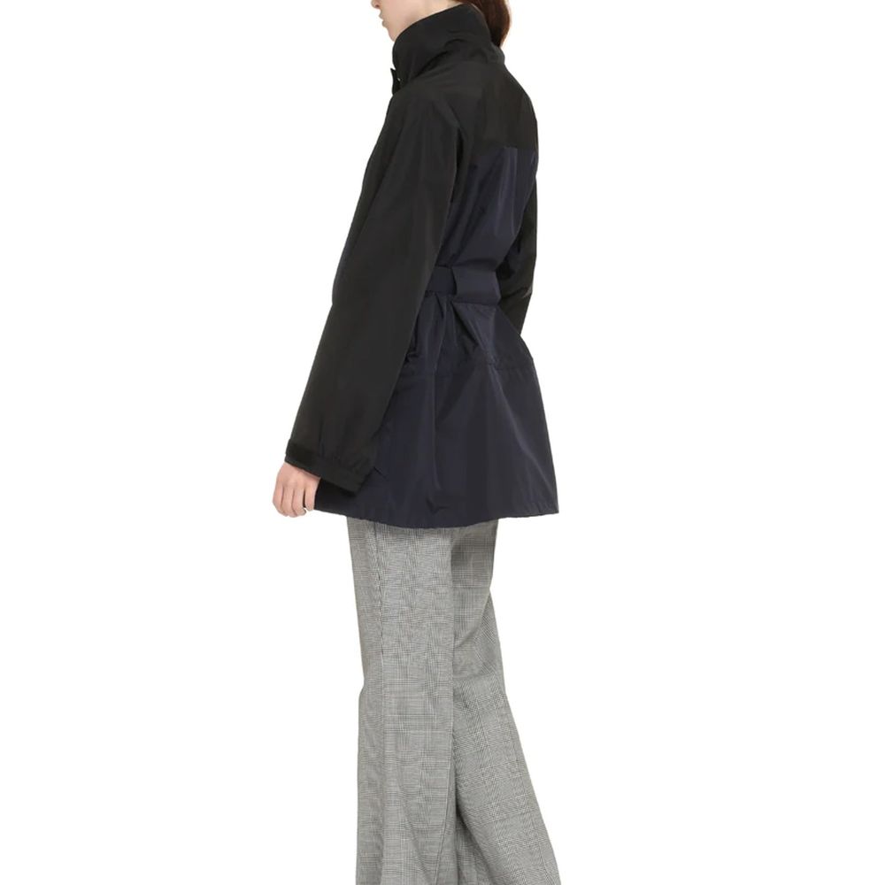 Blue Polyamide Full-Length Jacket