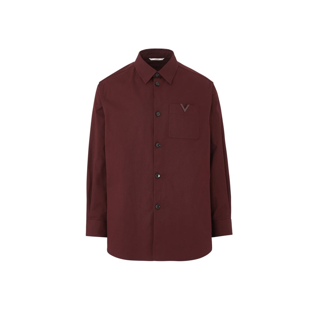 Red Cotton Full-Length Jacket