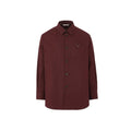Red Cotton Full-Length Jacket