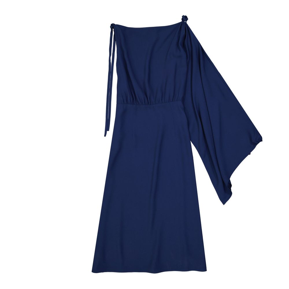 Blue Acetate Cocktail Dress