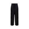 Black Silk Casual Pants