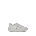 White Calf Leather Bos Taurus Sneakers
