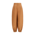 Brown Linen Casual Pants