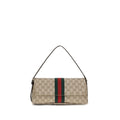 Beige Fabric Handbag