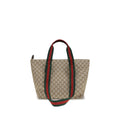 Beige Fabric Shoulder Bag