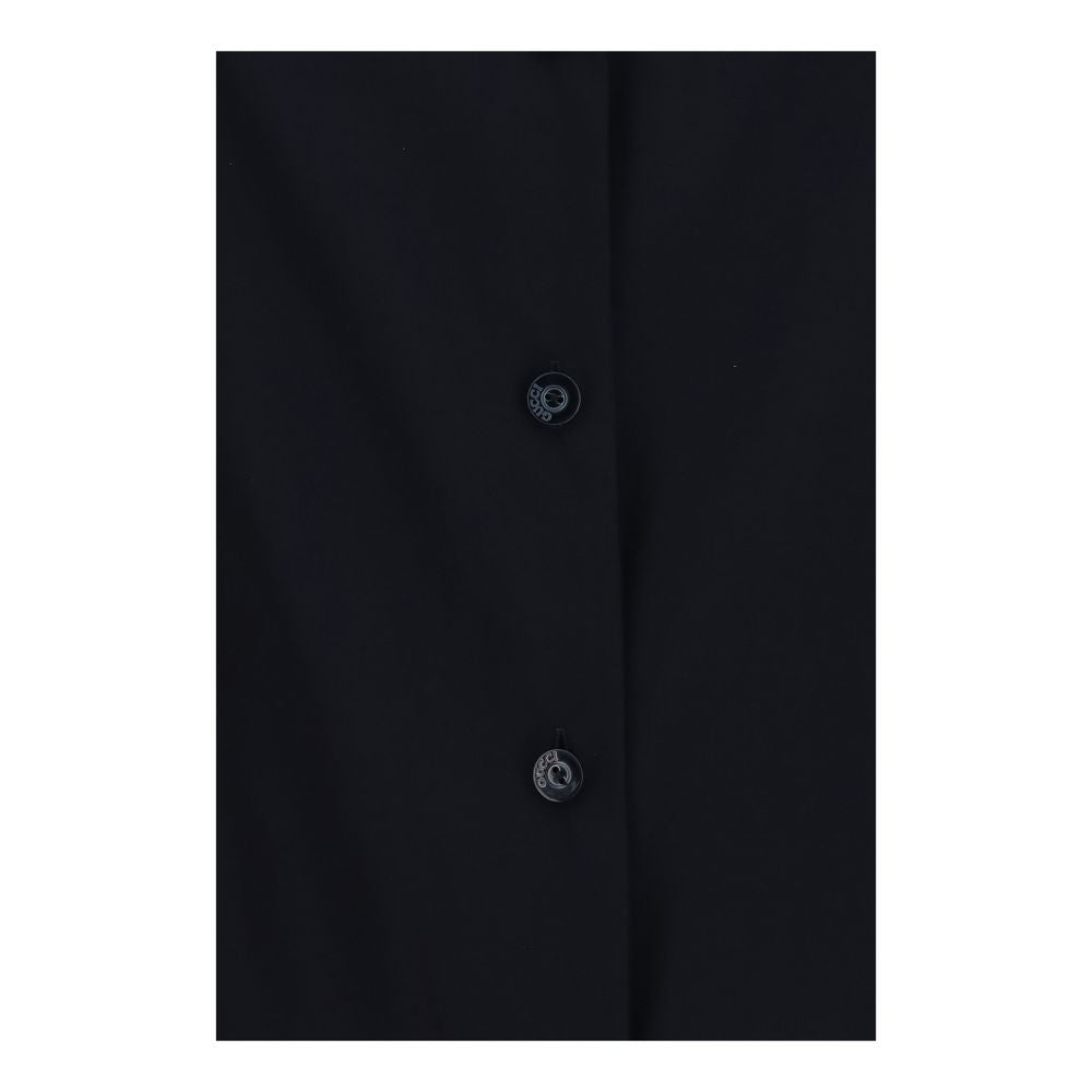 Black Silk Pattern Shirt