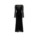 Black Metallic Fibre Casual Dress