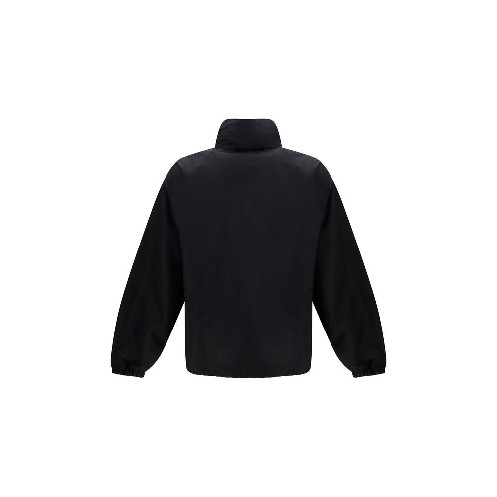Black Cotton Full-Length Jacket