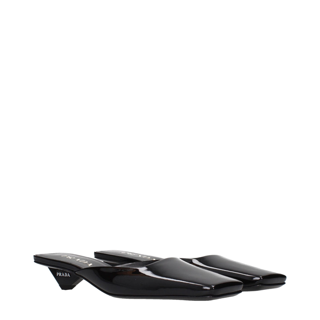 Black Leather Flat Sandals