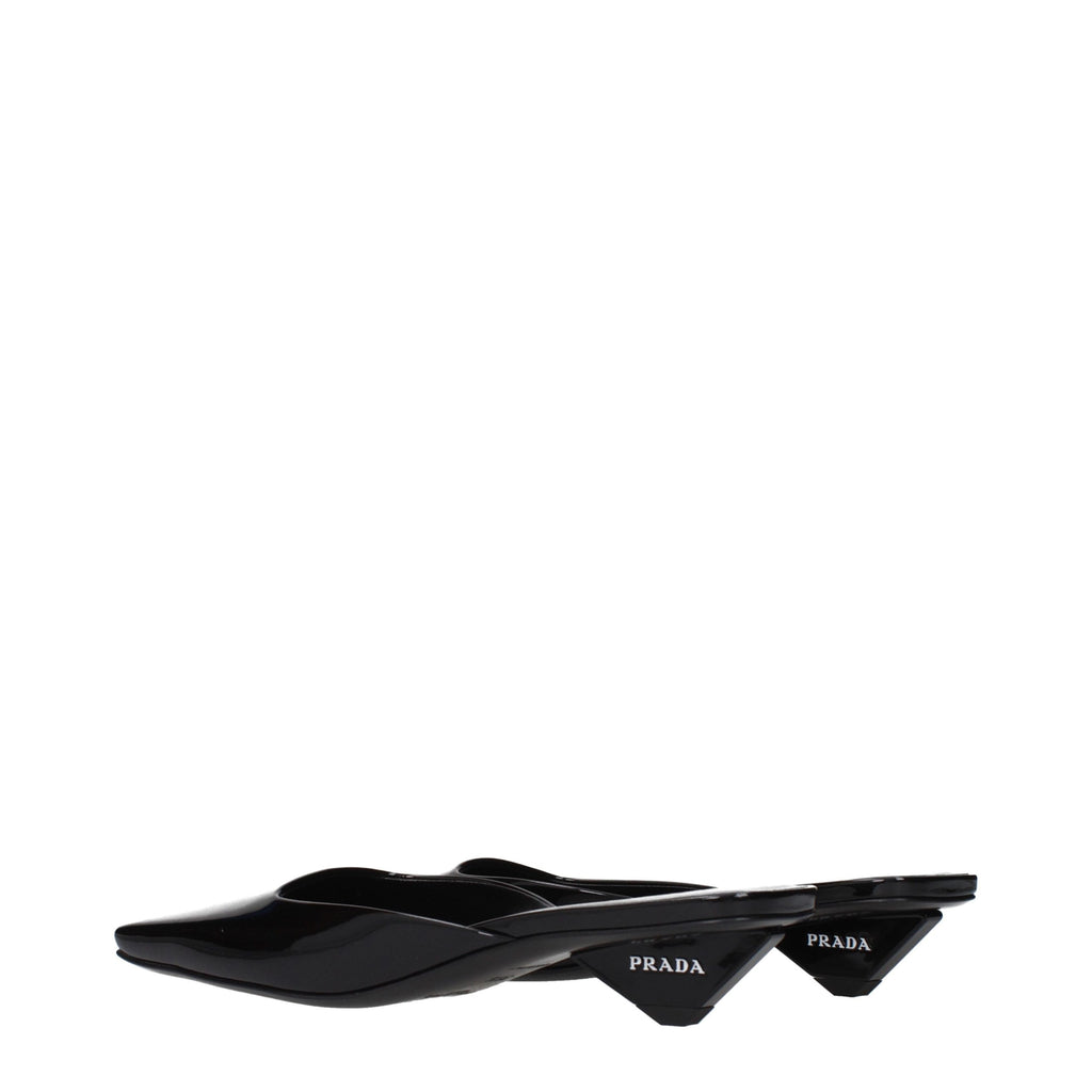 Black Leather Flat Sandals