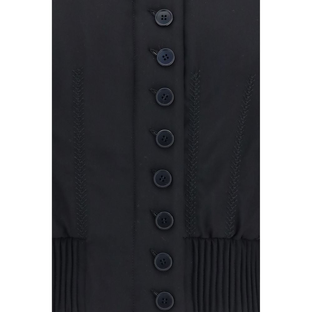 Black Polyester Bomber