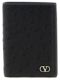 Black Ostrich Skin Cardholder